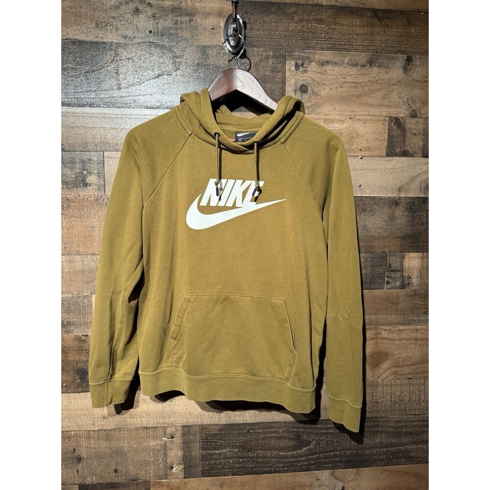 NEW- Nike Club Fleece Men's Hoodie Gold/White M